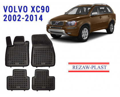 REZAW PLAST Floor Mats for Volvo XC90 2002-2014 Anti-Slip Black