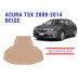 REZAW PLAST Rubber Cargo Tray for Acura TSX 2009-2014 All Weather Beige