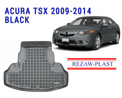 REZAW PLAST Cargo Mat for Acura TSX 2009-2014 Sedan All Season Black