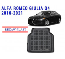 Rezaw-Plast Rubber Trunk Mat for Alfa Romeo Giulia Q4 2016-2021 Black