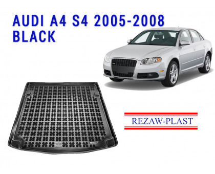 REZAW PLAST Cargo Mat for Audi A4 S4 2005-2008 Odorless Black 