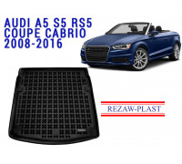 REZAW PLAST Rubber Trunk Mat for Audi A5 S5 RS5 Coupe Cabrio 2008-2016 Elastic, Easy Care