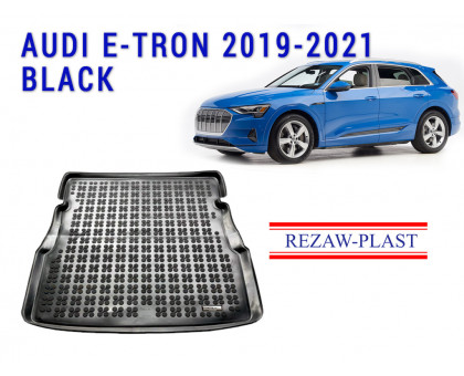 REZAW PLAST Top-Quality Cargo Mat for Audi E-Tron 2019-2021 Odorless Black 