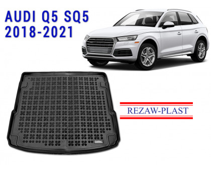 REZAW PLAST Trunk Mat for Audi Q5 SQ5 2018-2021 Waterproof Black