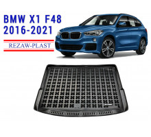 REZAW PLAST Rubber Cargo Mat for BMW X1 F48 2016-2021 Anti-Slip Black 