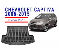 REZAW PLAST Premium Cargo Mat for Chevrolet Captiva 2006-2015 Anti-Slip Black