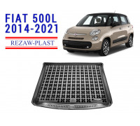 REZAW PLAST Trunk Mat for Fiat 500L 2014-2021 Custom Fit Black 