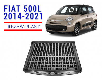 REZAW PLAST Trunk Mat for Fiat 500L 2014-2021 Custom Fit Durable Elastic Soft