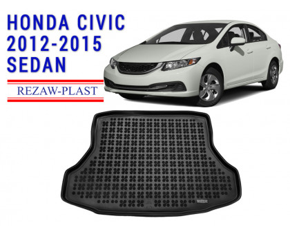 REZAW PLAST Cargo Liner for Honda Civic 2012-2015 Sedan Custom Fit Black