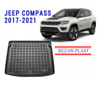 Rezaw-Plast Rubber Trunk Mat for Jeep Compass 2017-2021 Black