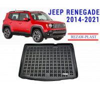 REZAW PLAST Rubber Trunk Mat for Jeep Renegade 2014-2021 Elastic, Easy Care