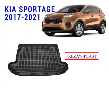 REZAW PLAST Trunk Mat for Kia Sportage 2017-2021 Odorless Black