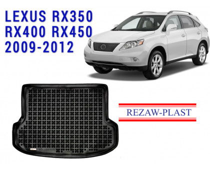 REZAW PLAST Cargo Tray Liner for Lexus RX350 RX400 RX450 2009-2012 All Weather Black