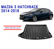 REZAW PLAST Cargo Liner for Mazda 3 Hatchback 2014-2018 Durable Rubber Trunk Mat