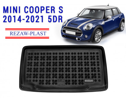Rezaw-Plast Rubber Trunk Mat for Mini Cooper S 2014-2021 5DR Black