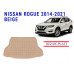 REZAW PLAST Trunk Mat for Nissan Rogue 2014-2021 Durable Beige