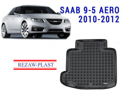REZAW PLAST Cargo Liner for Saab 9-5 Aero 2010-2012 Durable Rubber Trunk Mat Custom Fit
