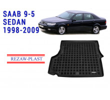 Rezaw-Plast Rubber Trunk Mat for Saab 9-5 Sedan 1998-2009 Black