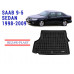 REZAW PLAST Durable Rubber Trunk Mat for Saab 9-5 Sedan 1998-2009 Custom Fit Black