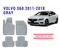 REZAW PLAST Trusted Floor Liners for Volvo S60 2011-2018 Odorless Gray