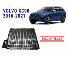 Rezaw-Plast Rubber Trunk Mat for Volvo XC90 2016-2021 Black