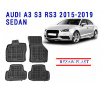 REZAW PLAST Car Liners for Audi A3 S3 RS3 2015-2019 Sedan, Ultimate Floor Protection