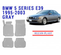 REZAW PLAST Custom-Fit Rubber Mats for BMW 5 Series E39 1995-2003 All Season Gray