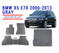REZAW PLAST Floor Mats Trunk Liner Set for BMW X5 E70 2006-2013 Molded Custom Fit