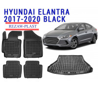 REZAW PLAST Auto Mats Tailored for Hyundai Elantra 2017-2020 Custom Fit Black