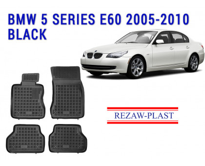 REZAW PLAST Car Liners - Precision Fit for BMW 5 Series E60 2004-2010 Durable Black 