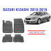 REZAW PLAST Premium Floor Liners for Suzuki Kizashi 2010-2016 Durable Black