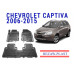 REZAW PLAST Rubber Floor Liners for Chevrolet Captiva 2006-2015 All Weather Black