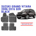 REZAW PLAST Custom Fit Floor Mats for Suzuki Grand Vitara 2006-2016 Custom Fit Black