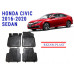 REZAW PLAST Custom Fit Floor Mats for Honda Civic 2016-2020 Sedan Durable Black