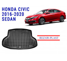 REZAW PLAST Cargo Mat for Honda Civic 2016-2020 Sedan All Weather Black