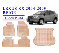 REZAW PLAST Auto Liners Set for Lexus RX 2004-2009 All Weather Beige