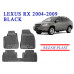 REZAW PLAST All-Weather Rubber Mats for Lexus RX 2004-2009 Custom Fit Black