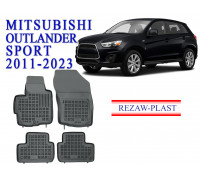REZAW PLAST Floor Mats for Mitsubishi Outlander Sport 2011-2023 All Weather Black