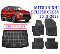 REZAW PLAST Auto Mats for Mitsubishi Eclipse Cross 2018-2023 Custom Fit Black