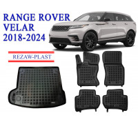 REZAW PLAST Floor Liners for Range Rover Velar 2018-2024 Custom Fit Black
