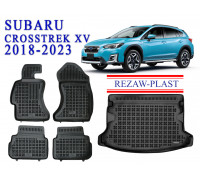 REZAW PLAST Auto Liners Set for Subaru Crosstrek XV 2018-2023 Waterproof Black
