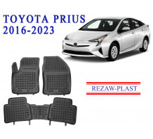 REZAW PLAST Tailored Floor Mats for Toyota Prius 2016-2023 Waterproof Black