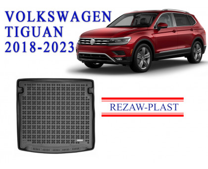 REZAW PLAST Premium Cargo Tray for Volkswagen Tiguan 2018-2023 Waterproof Black 