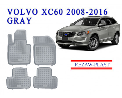 REZAW PLAST Floor Liners for Volvo XC60 2008-2016 All Season Gray