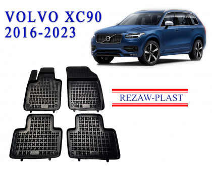 REZAW PLAST SUV Liners Set for Volvo XC90 2016-2023 All Weather Black