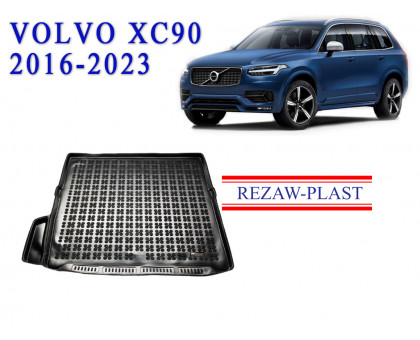 REZAW PLAST Premium Cargo Tray for Volvo XC90 2016-2023 Custom Fit Black