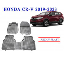 REZAW PLAST Rubber Floor Liners for Honda CR-V 2019-2023 Odorless Black