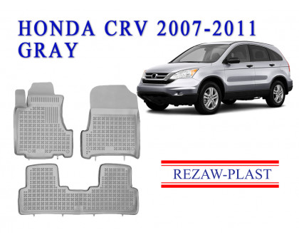 REZAW PLAST Floor Liners for Honda CR-V 2007-2011 Custom Fit Gray