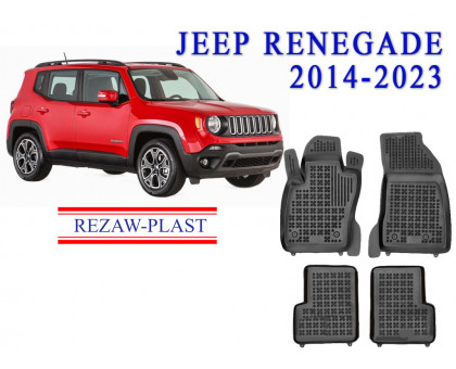 REZAW PLAST Rubber Mats for Jeep Renegade 2014-2023 All Season Black