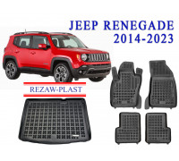 REZAW PLAST Premium Auto Mats Set for Jeep Renegade 2014-2023 All Weather Black